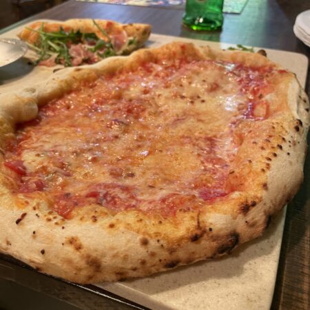 Cheese pizza made in Neapolitan Pizza Oven by Forno Nardona.