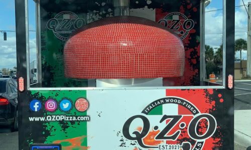 48" Commercial Nardona Rustico with red glass tile in a Pizza Truck