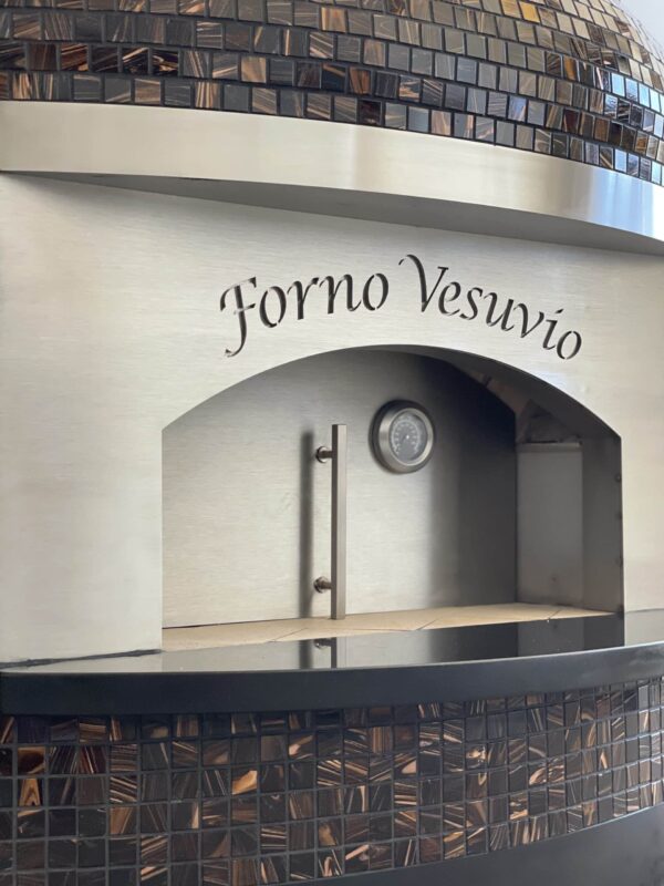 Forno Nardona Vesuvio front face plate engraved Forno Vesuvio